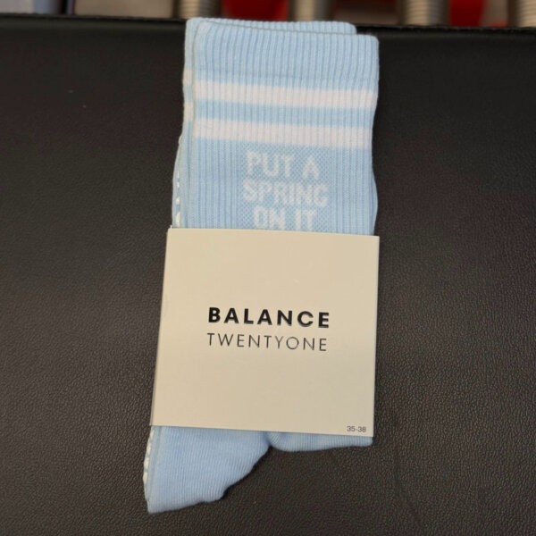 "Put A Spring On It" Crew Length Grip Socks - Image 3